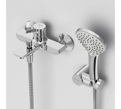 Смеситель для ванны и душа AM.PM X-Joy с душевым набором F85B15000