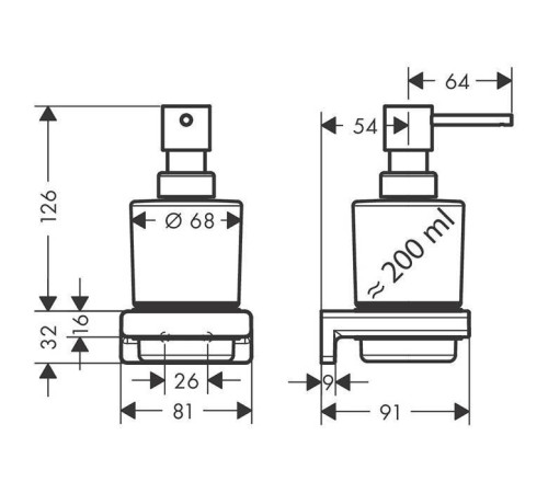 Диспенсер для жидкого мыла Hansgrohe AddStoris шлифованная бронза 41745140