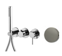 Смеситель для душа встраиваемый FIMA Carlo Frattini Spillo Up на 2 потребителя брашированный никель F3049WX8SN