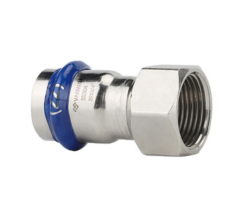 Муфта раструбная Varmega Inox Press 22х1/2 внутренняя резьба VM705002204
