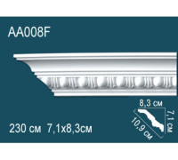 Карниз потолочный Perfect AA008F полиуретановый гибкий с орнаментом 70x80x2400 мм AA008F