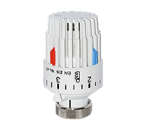 Головка термостатическая Hoobs HB-5100H-U газо-жидкостная M30x1.5 6-28°C белая HB-5100H-U