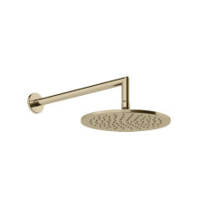 Верхний душ с кронштейном Gessi Ingranaggio D250 мм Brushed Brass PVD 63348#727
