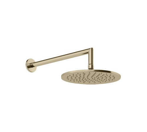 Верхний душ с кронштейном Gessi Ingranaggio D250 мм Brushed Brass PVD 63348#727