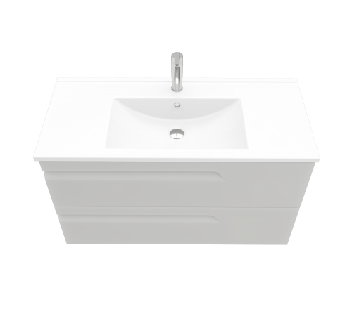 Тумба под раковину подвесная Laparet ATLAS 100 для раковины Creavit Su 100 кашемир матовый LA-WCAB-100-125