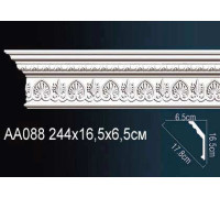 Карниз потолочный полиуретановый Perfect AA088 с рисунком 180x180x2400 мм AA088