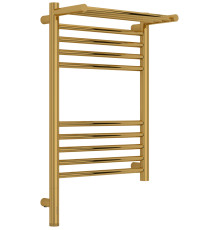 Полотенцесушитель электрический Сунержа Богема 3.1 с 1 полкой 400x600 мм левый золото глянец 03-6006-6040