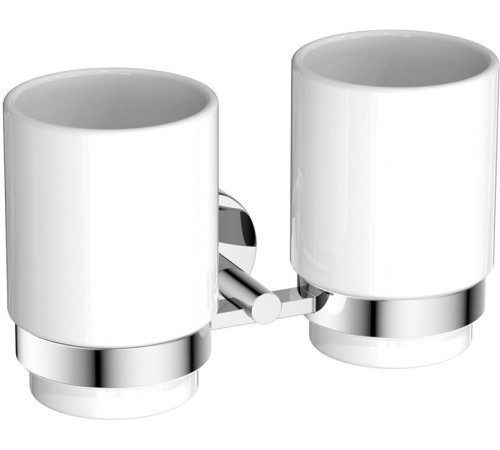 Стакан с держателем двойной Aquanet БЕТТА хром AQ4617CR