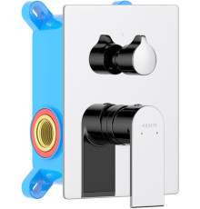 Смеситель для ванны Aquanet ЛИРА скрытого монтажа 2 режима (внешняя и скрытая часть) хром AQ1446CR