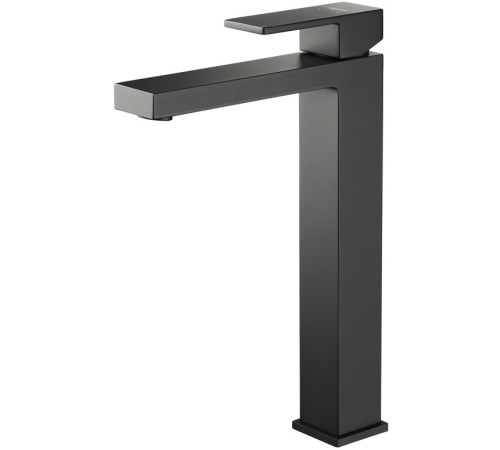 Смеситель для раковины Aquanet Либра высокий 257 мм без донного клапана матовый черный AQ1604MB