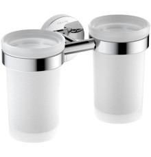 Стакан с держателем двойной Aquanet Europa хром AQ4117CR