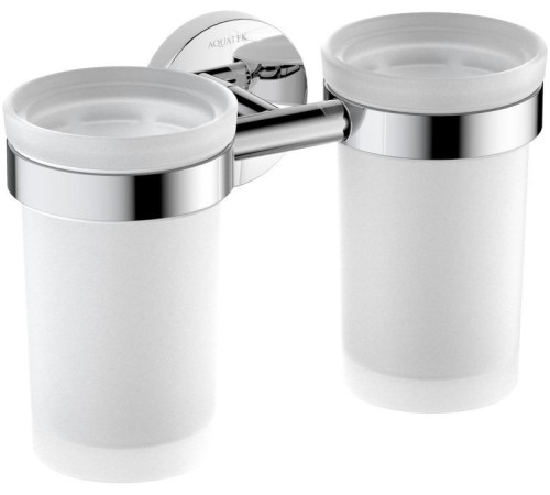 Стакан с держателем двойной Aquanet Europa хром AQ4117CR