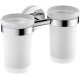 Стакан с держателем двойной Aquanet Europa хром AQ4117CR