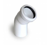Отвод ELITE МК МПП 50х45° белый 24552