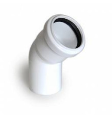 Отвод ELITE МК МПП 50х45° белый 24552