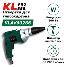 Сетевой шуруповерт для гипсокартона KLPRO KLAV 500 Вт