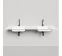 Раковина Salini Onda 180x50 см 1 отв. с переливом S-Stone белый матовый 1402202M