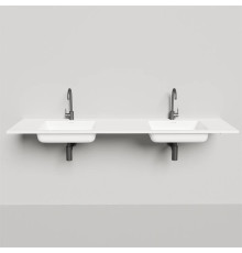 Раковина Salini Onda 180x50 см 1 отв. с переливом S-Stone белый матовый 1402202M