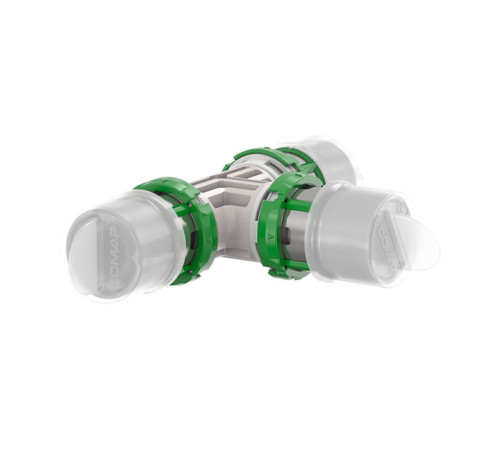 Тройник PPSU Comap SkinPress 16 мм Push 9130W16