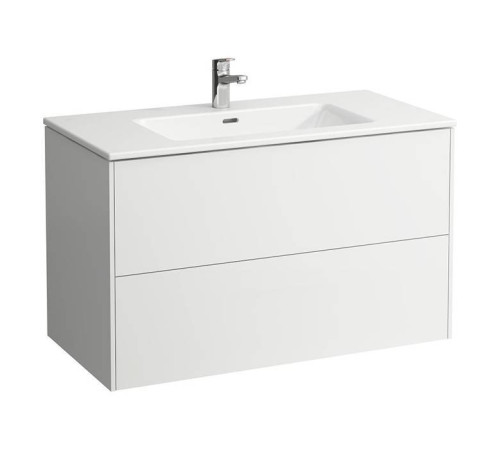 Тумба с раковиной Laufen Pro S 100x50x61 см 1 отверстие 2 ящика белый глянцевый 8.6496.2.261.104.1