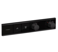 Термостат Hansgrohe RainSelect для 2 потребителей внешняя часть Matt Black 15380670