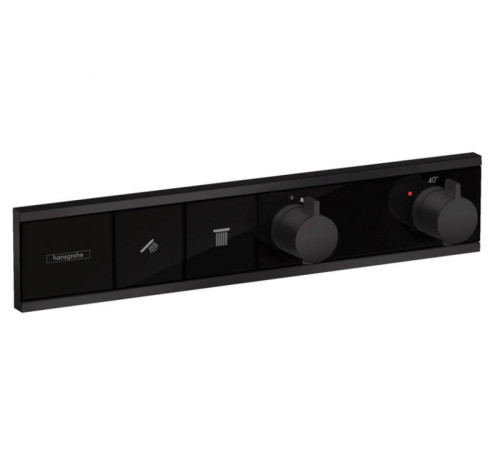 Термостат Hansgrohe RainSelect для 2 потребителей внешняя часть Matt Black 15380670