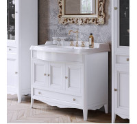 Комплект мебели для ванной Tiffany World Veronica Nuovo 105 см напольный белый VER4105-B/AR874bi