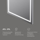 Зеркало настенное AM.PM Gem с контурной LED-подсветкой 60 см M91AMOX0601WG