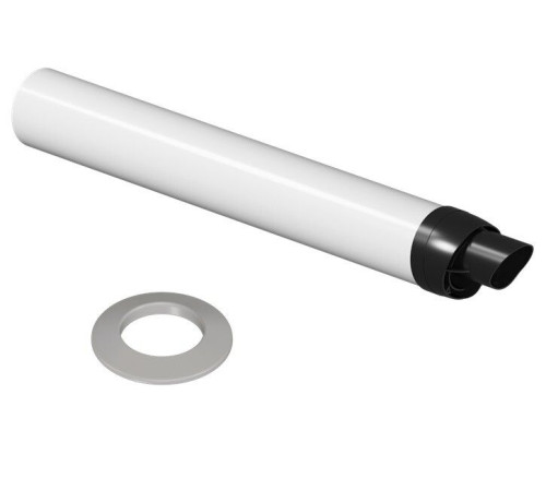 Труба коаксиальная полипропиленовая Baxi 80/125 мм L-1000 мм с наконечником KMT71408891