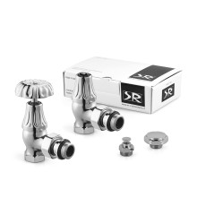 Комплект вентилей SR Rubinetterie Floral Old Style 1/2 угловой хром K337-1500C000