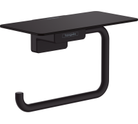 Держатель для туалетной бумаги с полкой Hansgrohe AddStoris Matt Black 41772670