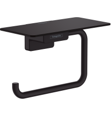 Держатель для туалетной бумаги с полкой Hansgrohe AddStoris Matt Black 41772670