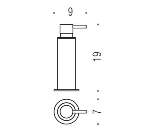 Дозатор для жидкого мыла подвесной Colombo Design Mini чёрный матовый B9342.NM