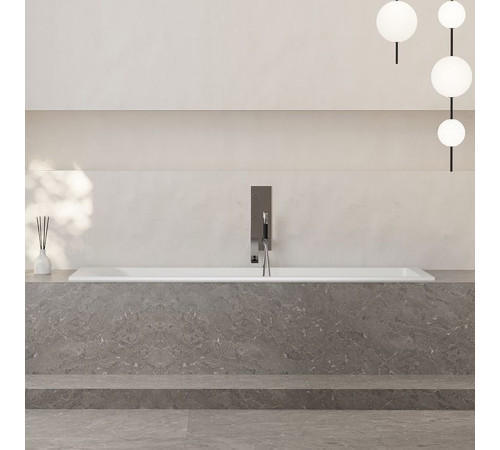 Ванна встраиваемая Salini Cascata 180х80х60 см S-Sense белый глянцевый с ножками 23101H/104213G