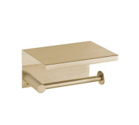 Держатель для туалетной бумаги с крышкой Boheme Uno 16х8.5х8.3 см матовое золото 10971-MG