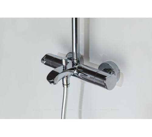 Душевая колонна с термостатом и изливом Bravat Waterfall латунь F639114C-A5-RUS