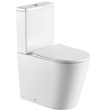 Унитаз напольный безободковый с бачком Aquanet Oberon 591x362x820 мм горизонтальный выпуск AQ1273S-00