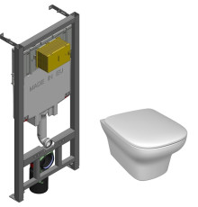 Унитаз подвесной с инсталляцией Jacob Delafon Vox сиденье микролифт без панели смыва E21772RU-00