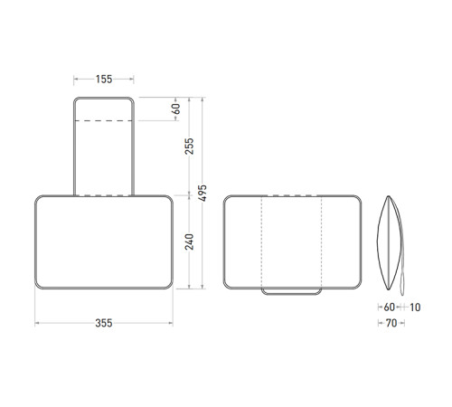 Подушка для ванны Salini 49.5x35.5x7 см Beige 1904201B