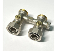 Узел радиаторный прямой Uni-Fitt 3/4 EK x 3/4 EK с кранами и байпасом 190N3301