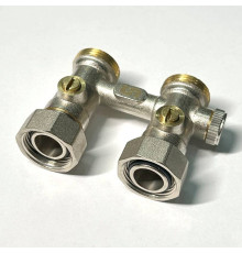 Узел радиаторный прямой Uni-Fitt 3/4 EK x 3/4 EK с кранами и байпасом 190N3301