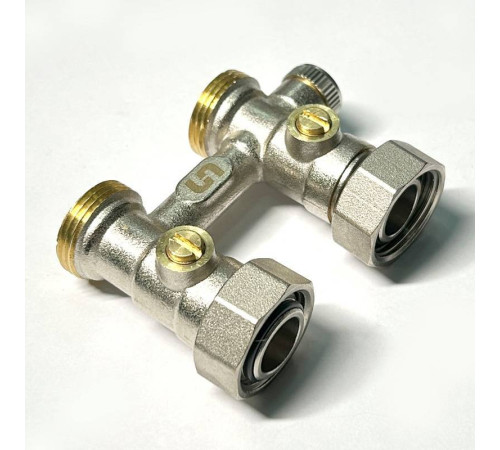 Узел радиаторный прямой Uni-Fitt 3/4 EK x 3/4 EK с кранами и байпасом 190N3301