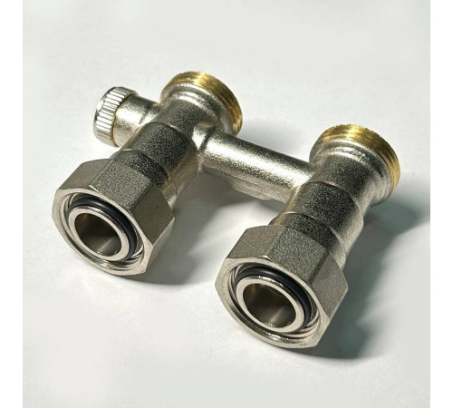 Узел радиаторный прямой Uni-Fitt 3/4 EK x 3/4 EK с кранами и байпасом 190N3301