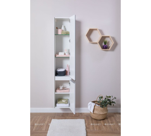 Шкаф-пенал Aquanet Гласс 35 белый 00196962