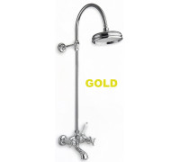 Смеситель для ванны с верхним душем Ceramica Nova золото CN10652