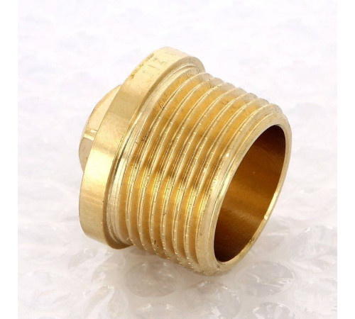 Заглушка бронзовая Viega 1 с квадратом и бортиком наружная резьба 320294