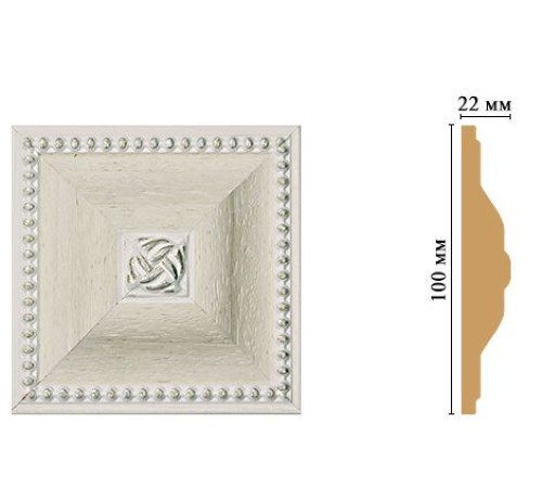 Вставка декоративная DECOMASTER D209 100х100х22 мм D209-15