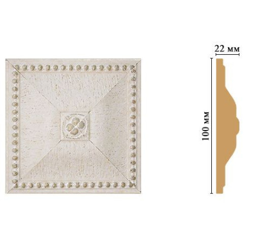 Вставка декоративная Decomaster D209-40 100x100x22 мм D209-40
