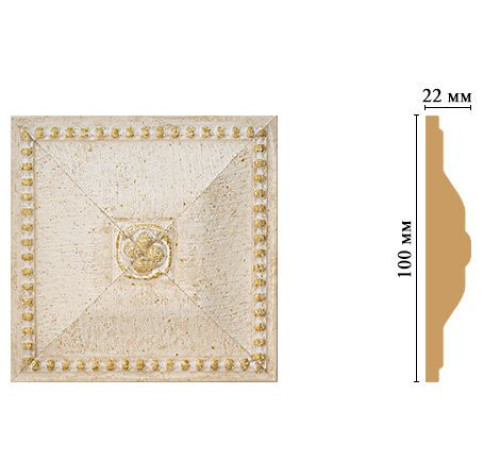 Вставка декоративная Decomaster D209-41 100x100x22 мм D209-41