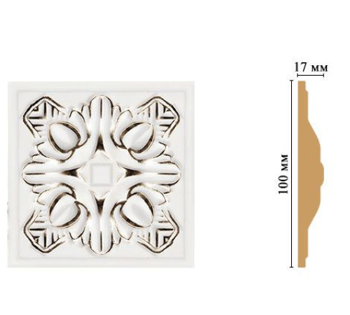 Вставка декоративная Decomaster D209-60 100x100x22 мм D209-60